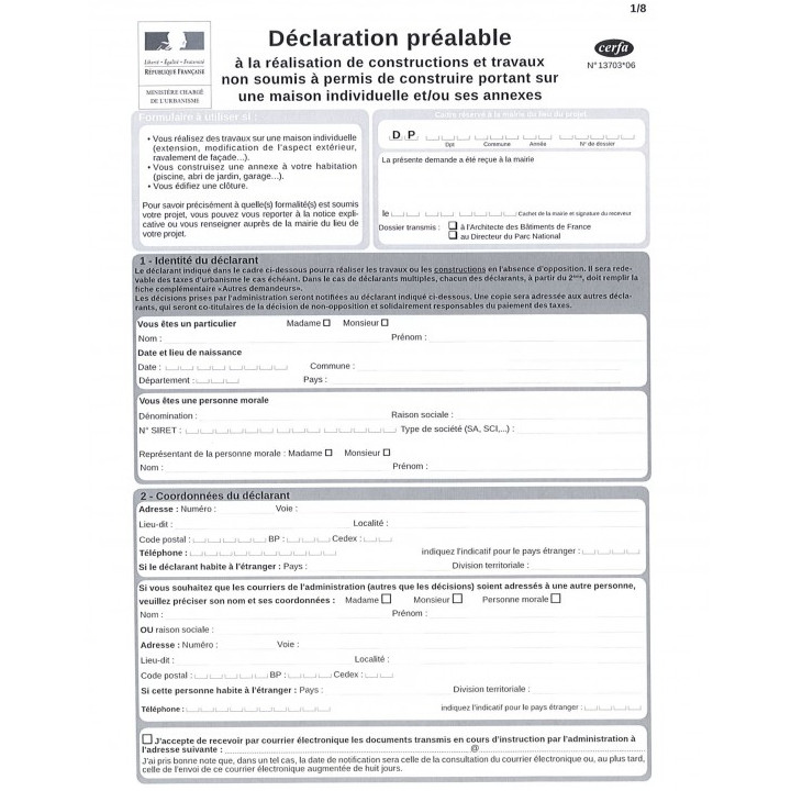 DEMARCHE ADMINISTRATIVE - Demande Préalable (DP) de travaux en Mairie